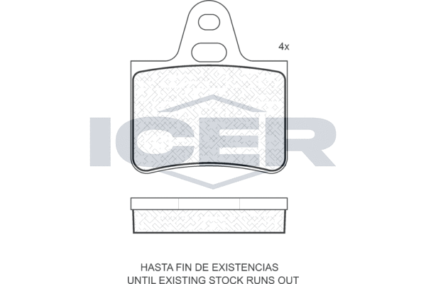 комплект спирачно феродо, дискови спирачки ICER                 180138