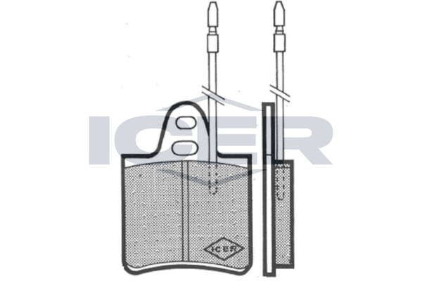 комплект спирачно феродо, дискови спирачки ICER                
