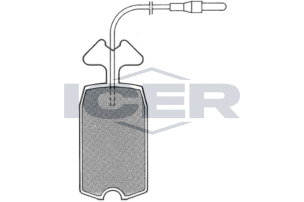 комплект спирачно феродо, дискови спирачки ICER                