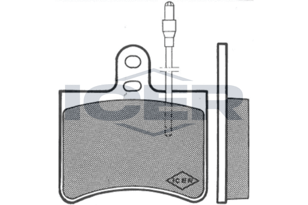 комплект спирачно феродо, дискови спирачки ICER                
