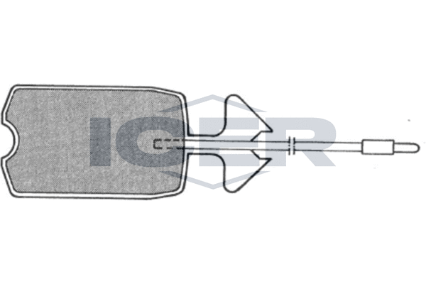 комплект спирачно феродо, дискови спирачки ICER                
