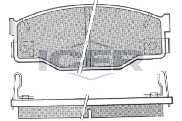 комплект спирачно феродо, дискови спирачки ICER                