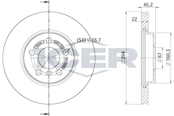 спирачен диск ICER                