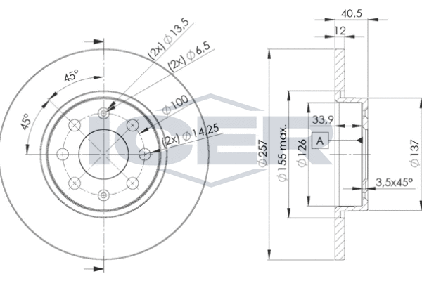 спирачен диск ICER                