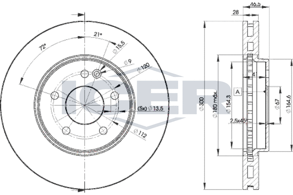 спирачен диск ICER                