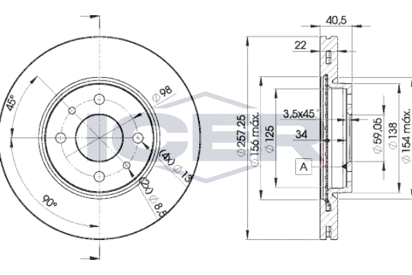 спирачен диск ICER                