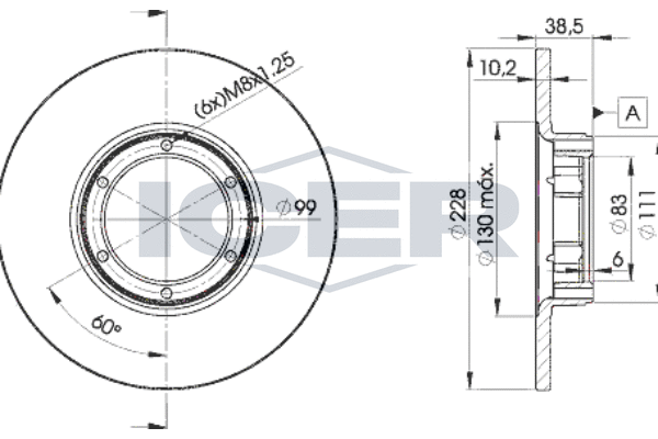 спирачен диск ICER                
