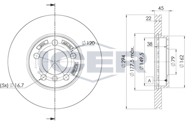 спирачен диск ICER                