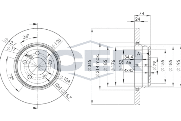 спирачен диск ICER                