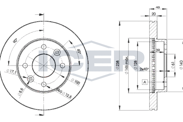 спирачен диск ICER                