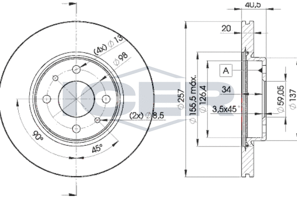 спирачен диск ICER                