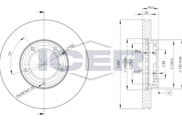 спирачен диск ICER                