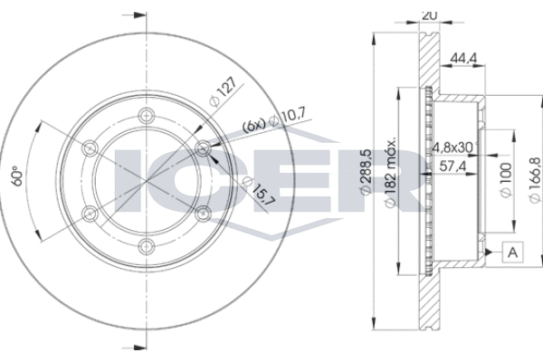 спирачен диск ICER                
