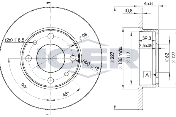 спирачен диск ICER                