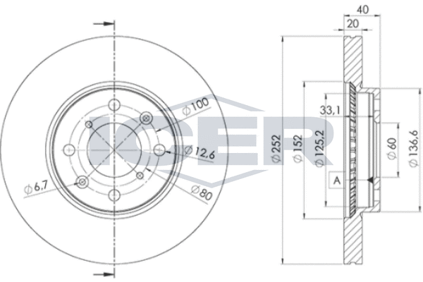 спирачен диск ICER                