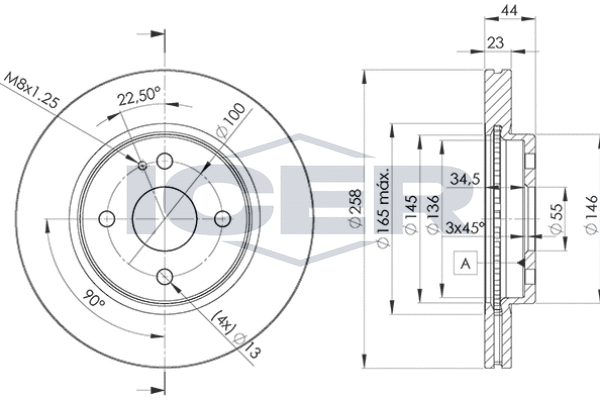 спирачен диск ICER                