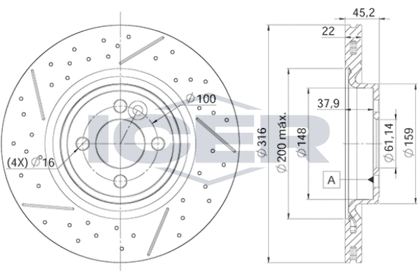 спирачен диск ICER                