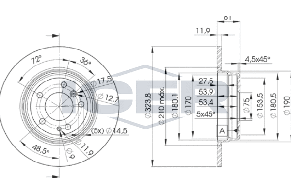 спирачен диск ICER                