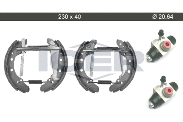 комплект спирачна челюст ICER                