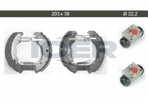 комплект спирачна челюст ICER                