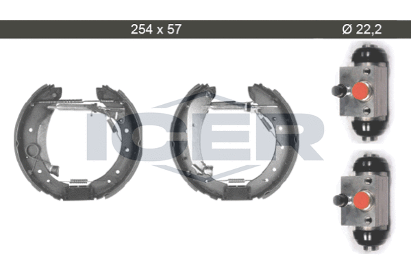 комплект спирачна челюст ICER                