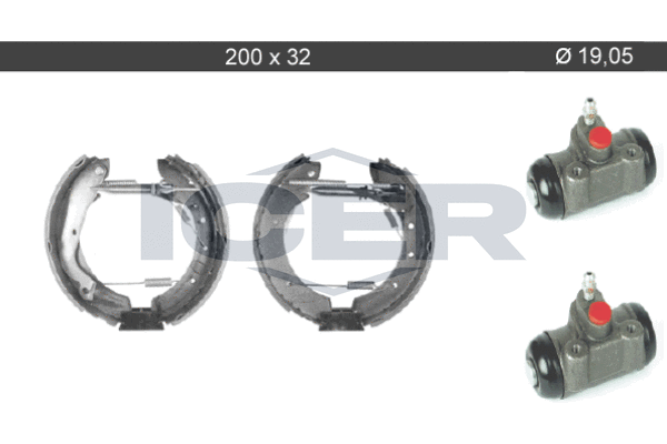 комплект спирачна челюст ICER                