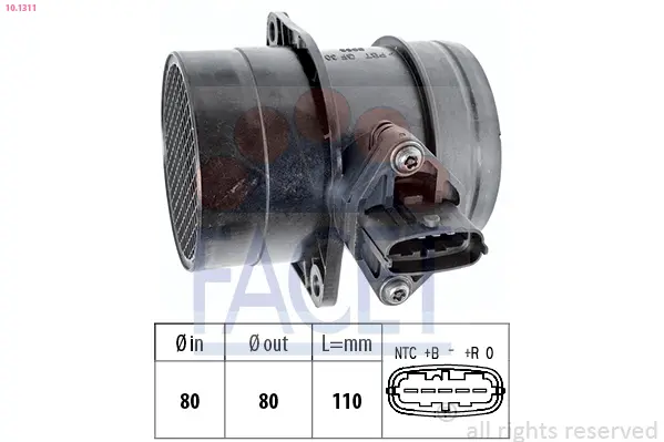 въздухомер-измерител на масата на въздуха FACET               