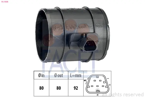 въздухомер-измерител на масата на въздуха FACET               