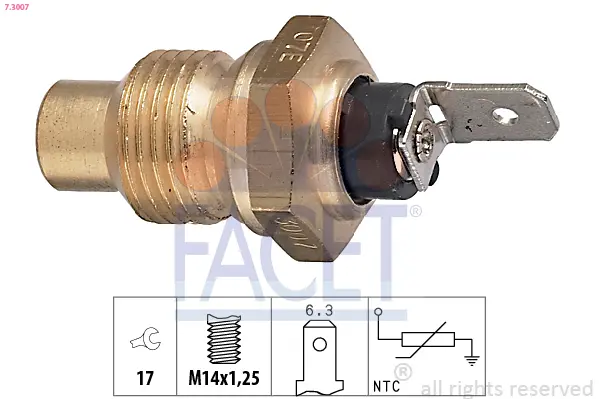 датчик, температура на охладителната течност FACET               