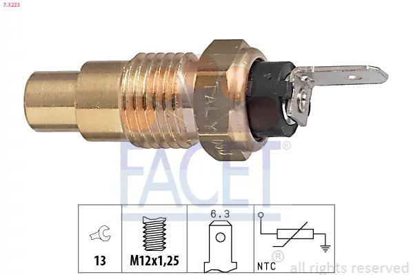 датчик, температура на охладителната течност FACET               