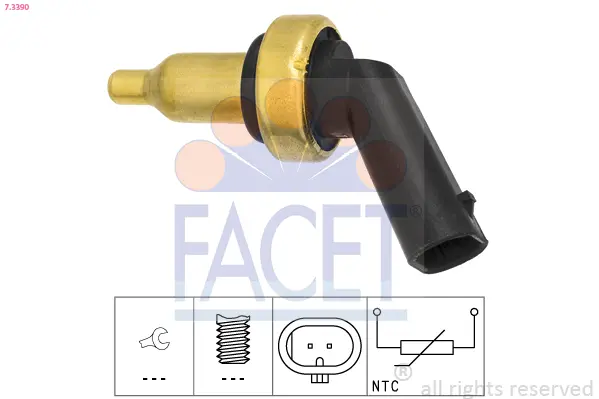 датчик, температура на охладителната течност FACET               