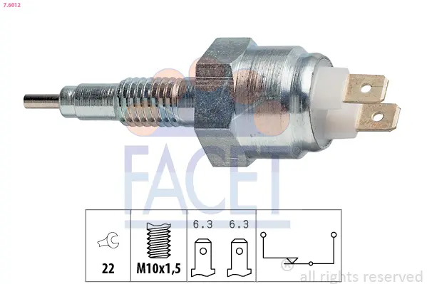 включвател, светлини за движение на заден ход FACET               