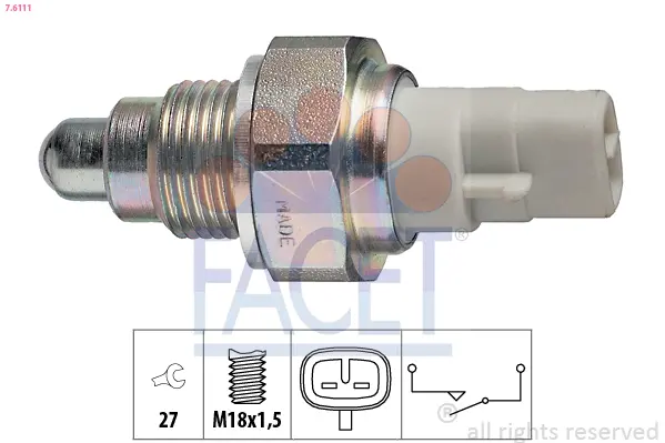 включвател, светлини за движение на заден ход FACET               
