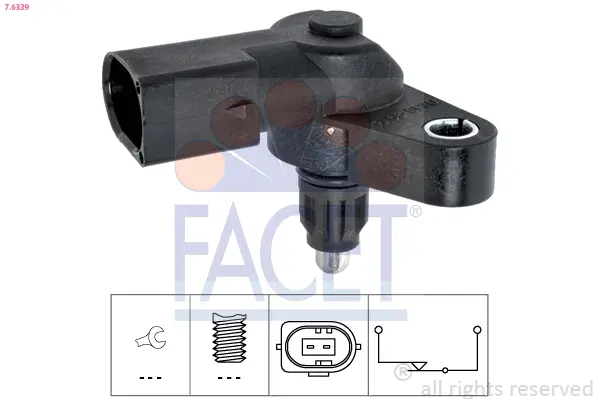 включвател, светлини за движение на заден ход FACET               