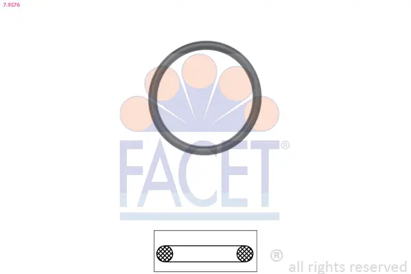 уплътнение, корпус на термостата FACET               