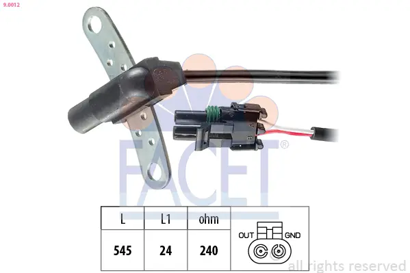 импулсен датчик, колянов вал FACET               