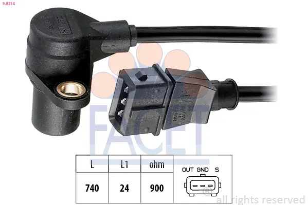 импулсен датчик, колянов вал FACET               