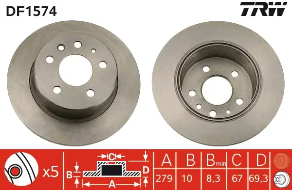 спирачен диск TRW                 