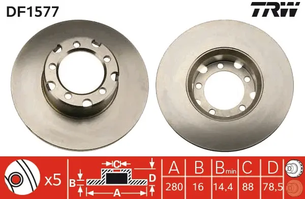 спирачен диск TRW                 