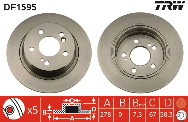 спирачен диск TRW                 