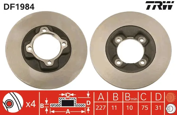 спирачен диск TRW                 