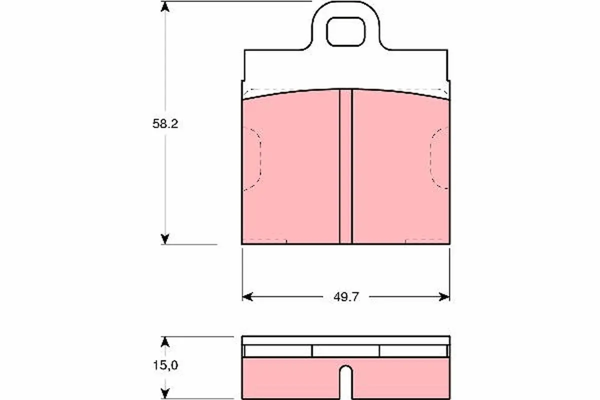 комплект спирачно феродо, дискови спирачки TRW                 