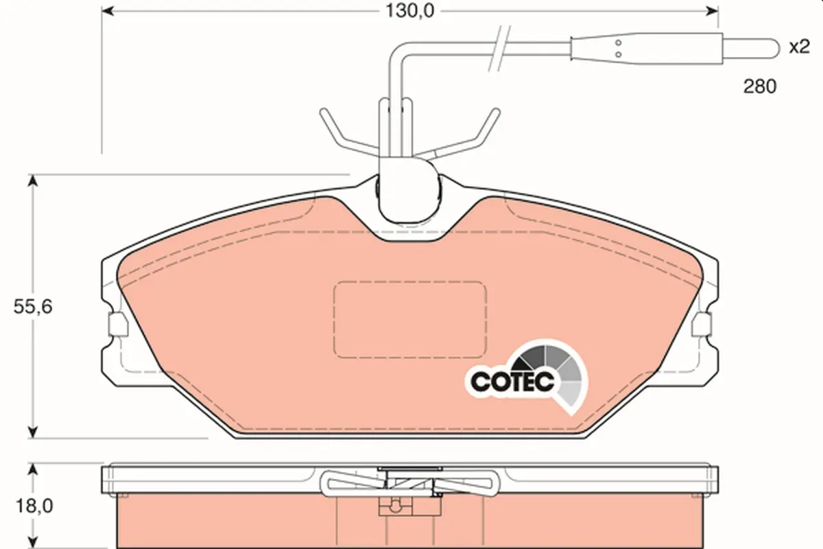 комплект спирачно феродо, дискови спирачки TRW                 
