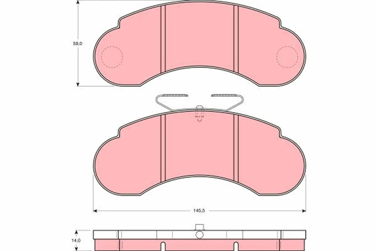 комплект спирачно феродо, дискови спирачки TRW                 