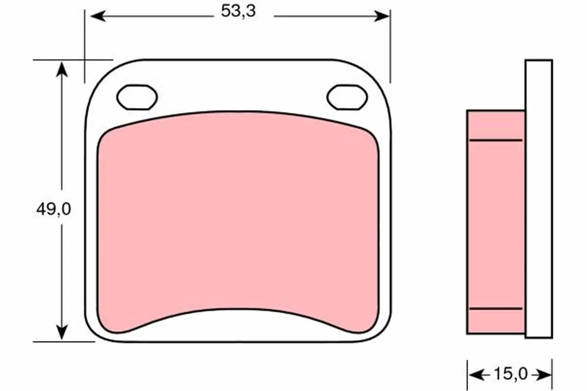комплект спирачно феродо, дискови спирачки TRW                 