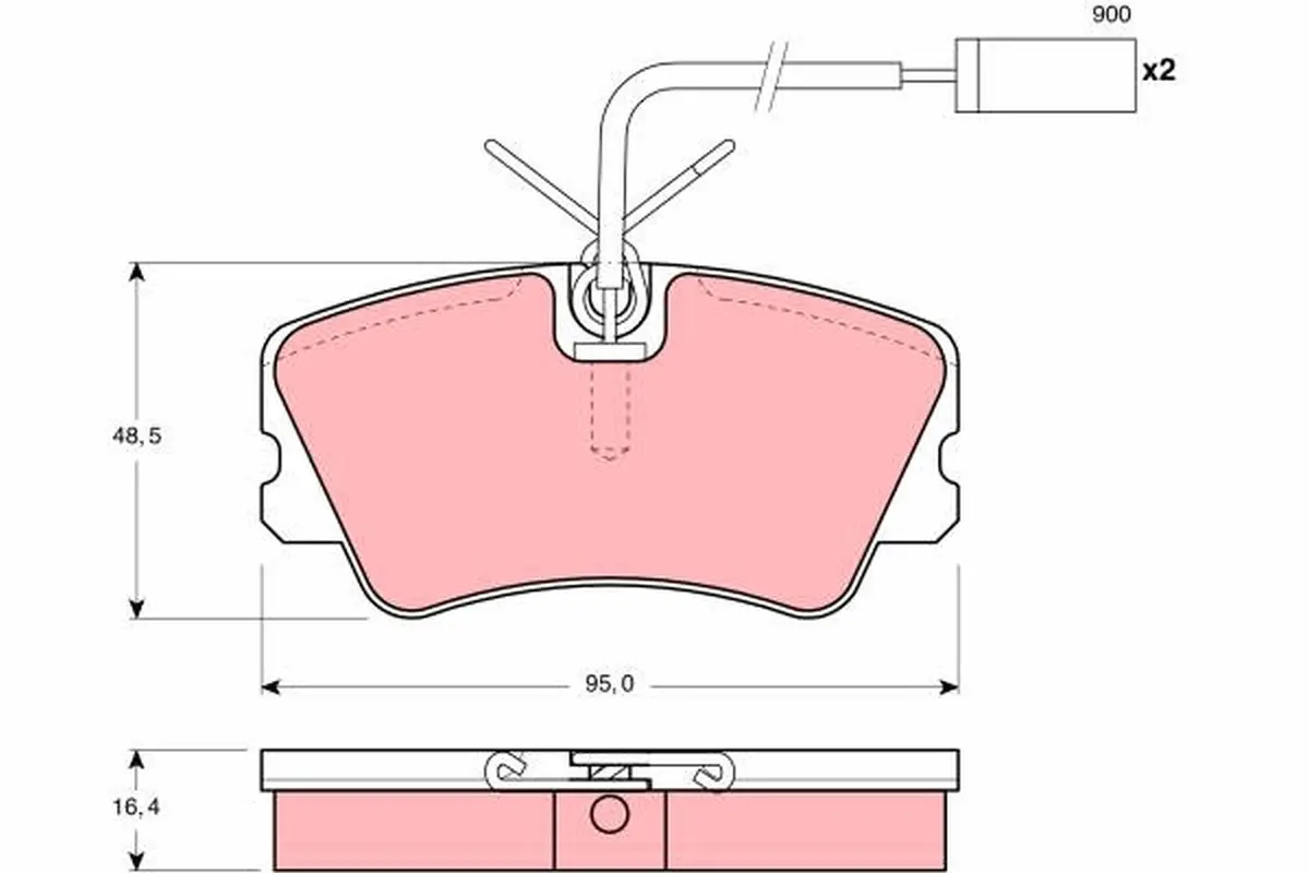 комплект спирачно феродо, дискови спирачки TRW                 