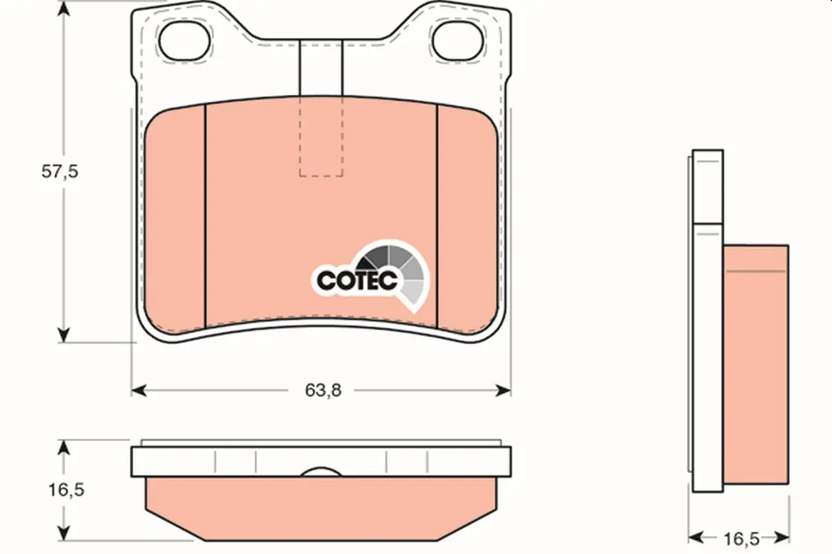 комплект спирачно феродо, дискови спирачки TRW                 