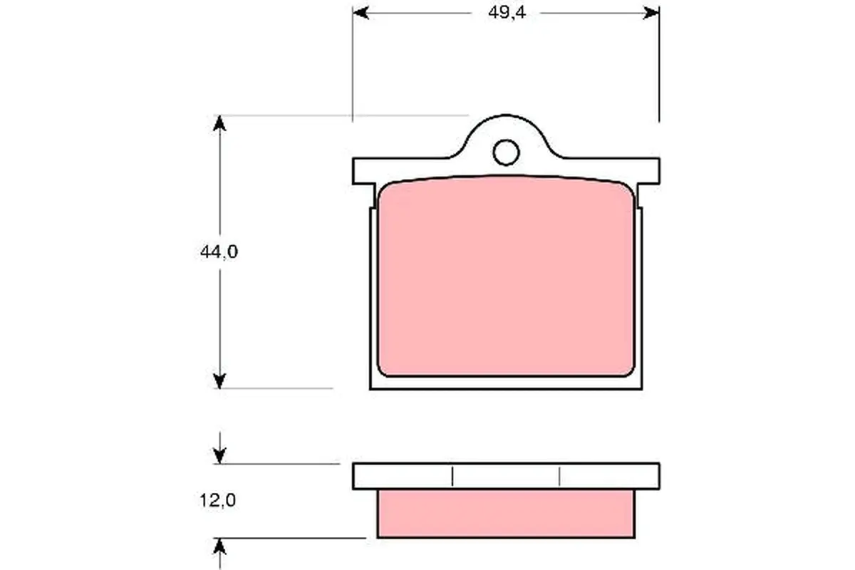 комплект спирачно феродо, дискови спирачки TRW                 