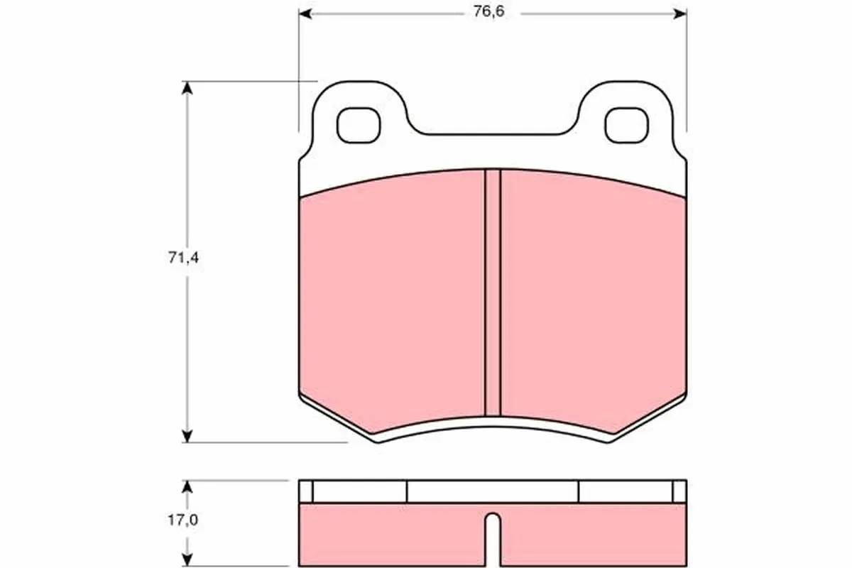 комплект спирачно феродо, дискови спирачки TRW                 