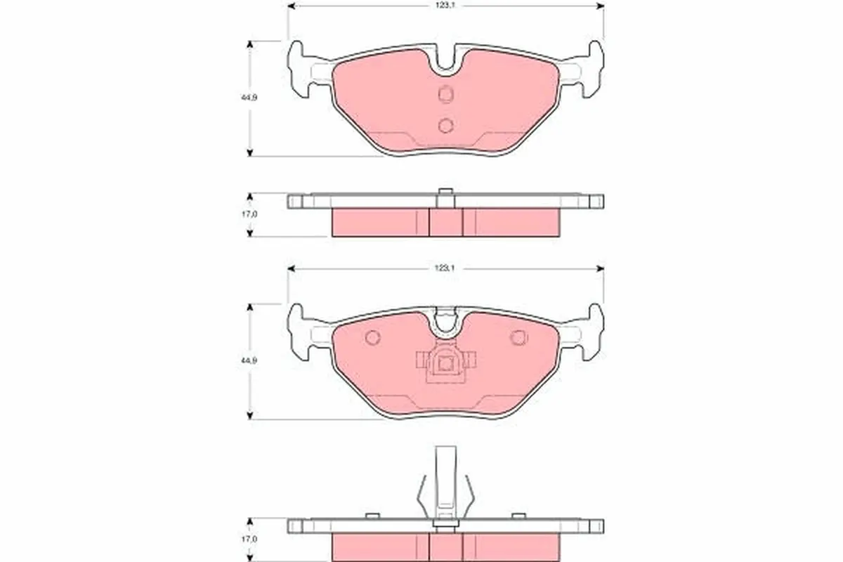 комплект спирачно феродо, дискови спирачки TRW                 